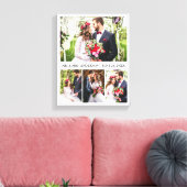 Moderne elegante 4 Fotos Collage Wedding Leinwanddruck (Insitu (Wohnzimmer))