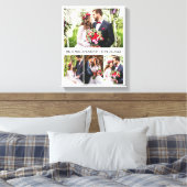 Moderne elegante 4 Fotos Collage Wedding Leinwanddruck (Insitu (Schlafzimmer))