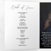 Moderne elegante 7-Foto-Trifold-Bestattungsprogram Dreifach-gefaltete Programmkarte (Innen Erste Seite)