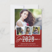 Moderne Elegante Abschluss Class 2019 4 Foto Ankündigung (Vorderseite)