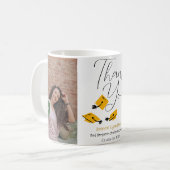 Moderne elegante Abschluss-Goldkappe dank Script Kaffeetasse (Vorderseite Links)