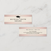 Moderne Elegante Abschluss Name Card Telefonnummerkarte (Vorne/Hinten)