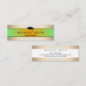 Moderne Elegante Abschluss Name Card Telefonnummerkarte (Vorne/Hinten)