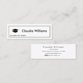 Moderne Elegante Abschluss Name Card Telefonnummerkarte (Vorne/Hinten)