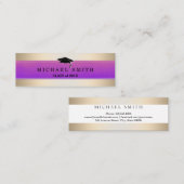 Moderne elegante Abschluss-Namenskarte Telefonnummerkarte (Vorne/Hinten)