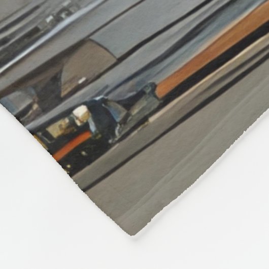 Moderne Elegante Abstrakt Gold Fleecedecke (Ecke)