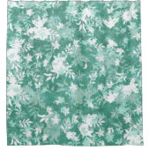 Moderne elegante Abstrakte Blume Duschvorhang (Vorderseite)