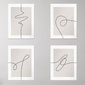 Moderne Elegante Abstrakte Details Bilderwand Sets (Vorderseite)