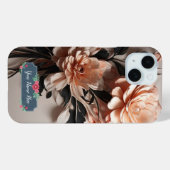 Moderne Elegante Abstrakte Kunst Peach Blume Case-Mate iPhone Hülle (Rückseite (Horizontal))