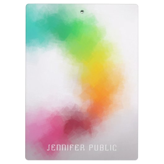 Moderne elegante Abstrakte Kunstvorlage Klemmbrett (Rückseite)