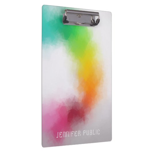 Moderne elegante Abstrakte Kunstvorlage Klemmbrett (Rechts)