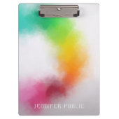 Moderne elegante Abstrakte Kunstvorlage Klemmbrett (Vorderseite)