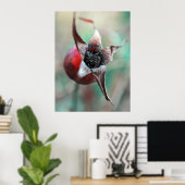 Moderne Elegante Abstrakte Rose Angesagtes Makro Poster (Heimbüro)