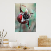 Moderne Elegante Abstrakte Rose Angesagtes Makro Poster (Küche)