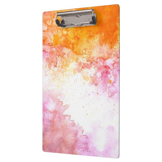 Moderne Elegante Abstrakte Wasserfarbe Klemmbrett (Links)