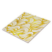 Moderne, elegante, abstrakte Wellen in Weiß und Go Fliese (Seite)