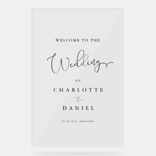 Moderne, elegante, acrylschild (Vorderseite)