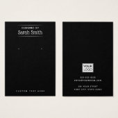 Moderne, elegante Add-Logo-Karte mit schwarzem Ohr (Vorne & Hinten)