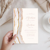 Moderne elegante Agate Marble Wedding Einladung