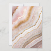 Moderne elegante Agate Marble Wedding Einladung (Rückseite)