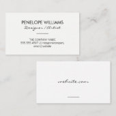 Moderne elegante Akzente Visitenkarte (Vorne/Hinten)