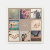 Moderne elegante Ampersandfarben und Hochzeitfoto  Serviette (Vorderseite)