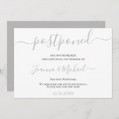 Moderne elegante Änderung der Pläne aufgeschoben H Einladung (Vorne/Hinten)