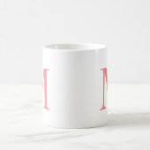 Moderne elegante Anfangsbuchstaben-Monogramm einfa Kaffeetasse (Mittel)
