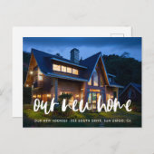 Moderne, elegante Ankündigung der Bewegung von Fot Postkarte (Vorne/Hinten)