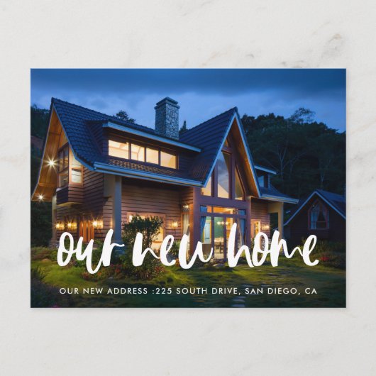 Moderne, elegante Ankündigung der Bewegung von Fot Postkarte (Vorderseite)