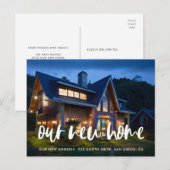 Moderne, elegante Ankündigung der Bewegung von Fot Postkarte (Vorne/Hinten)