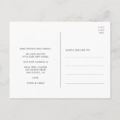 Moderne, elegante Ankündigung der Bewegung von Fot Postkarte (Rückseite)