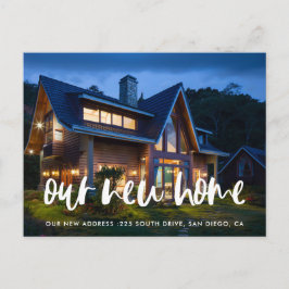 Moderne, elegante Ankündigung der Bewegung von Fot Postkarte