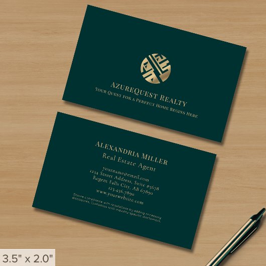 Moderne elegante Anwesen Business Cards Visitenkarte