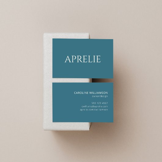 Moderne Elegante Aquamarin Blaue Creative Beruflic Visitenkarte