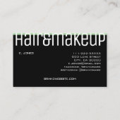 Moderne, elegante Aquamarin Mint Grün und Schwarz  Visitenkarte (Rückseite)