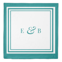 Moderne Elegante Aquamarine Mit Monogramm Königin