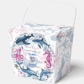 Moderne, elegante Aquarell Sea animal baby Dusche2 Geschenkschachtel (Vorderseite)