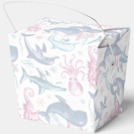 Moderne, elegante Aquarell Sea animal baby Dusche2 Geschenkschachtel