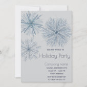Moderne, elegante Aquarellbahn mit Schneeflocken Einladung (Vorderseite)