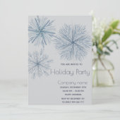 Moderne, elegante Aquarellbahn mit Schneeflocken Einladung (Stehend Vorderseite)