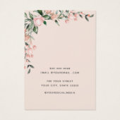 Moderne elegante Aquarellblumen-Grafikkarte (Rückseite)