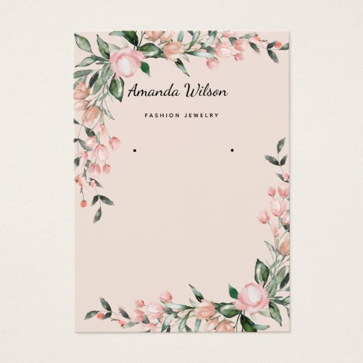 Moderne elegante Aquarellblumen-Grafikkarte (Vorderseite)