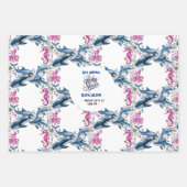 Moderne, elegante Aquarellbrunnen Kinderdusche Geschenkpapier Set (Vorderseite 2)