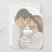 Moderne Elegante Arch Foto Hochzeit Einladung (Vorderseite)