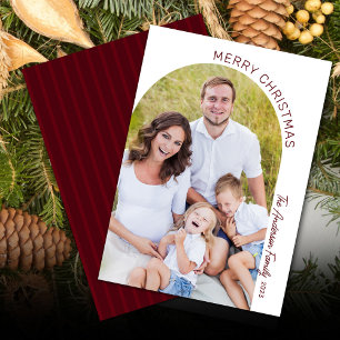 Moderne elegante Arch-Foto-Weihnachten Feiertagskarte