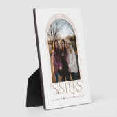 Moderne elegante Arch Frame Sisters Foto Keepake Fotoplatte (Seite)