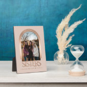 Moderne elegante Arch Frame Sisters Foto Keepake Fotoplatte (Seite)