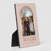Moderne elegante Arch Frame Sisters Foto Keepake Fotoplatte (Seite)