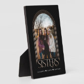 Moderne elegante Arch Frame Sisters Foto Keepake Fotoplatte (Seite)